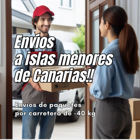 Envíos a Islas Canarias menores de paquetes de menos de 40 kg con el enviadofacil.es