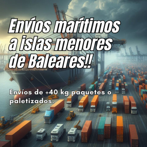 Envíos marítimos a islas menores de Baleares con envíalosfacil.es
