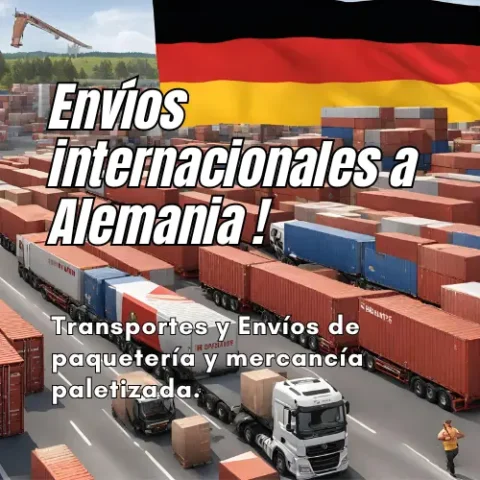 Envíos internacionales a Alemania de paquetería y mercancía paletizado con envíalofacil.es